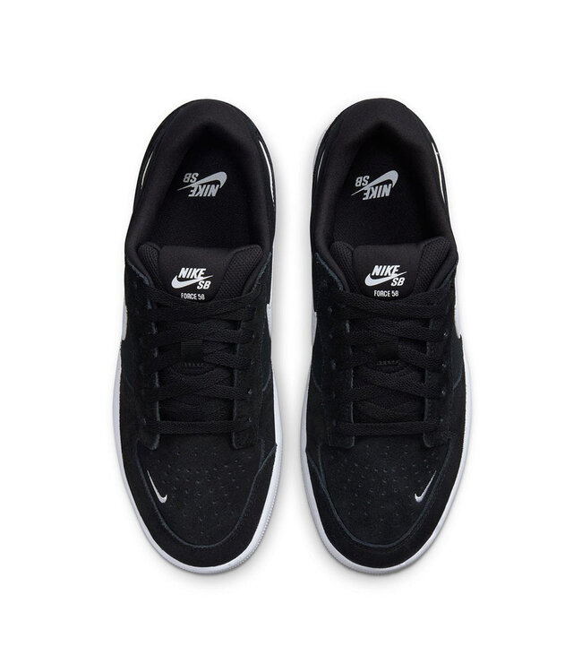 NIKE SB MENS FORCE 58 BLACK/WHITE BLACK