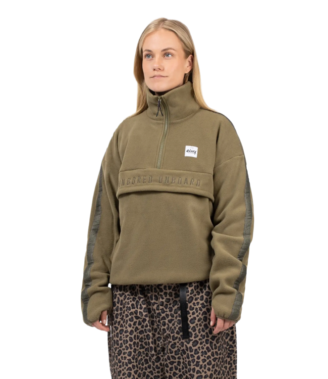 EIVY WOMENS BALL FLEECE HALF ZIP SWEATER OLIVE 2026