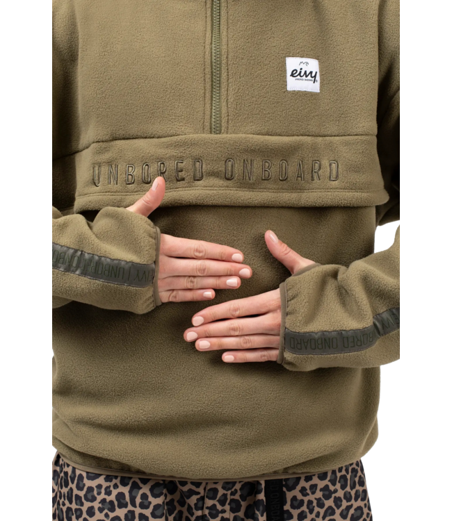 EIVY WOMENS BALL FLEECE HALF ZIP SWEATER OLIVE 2026