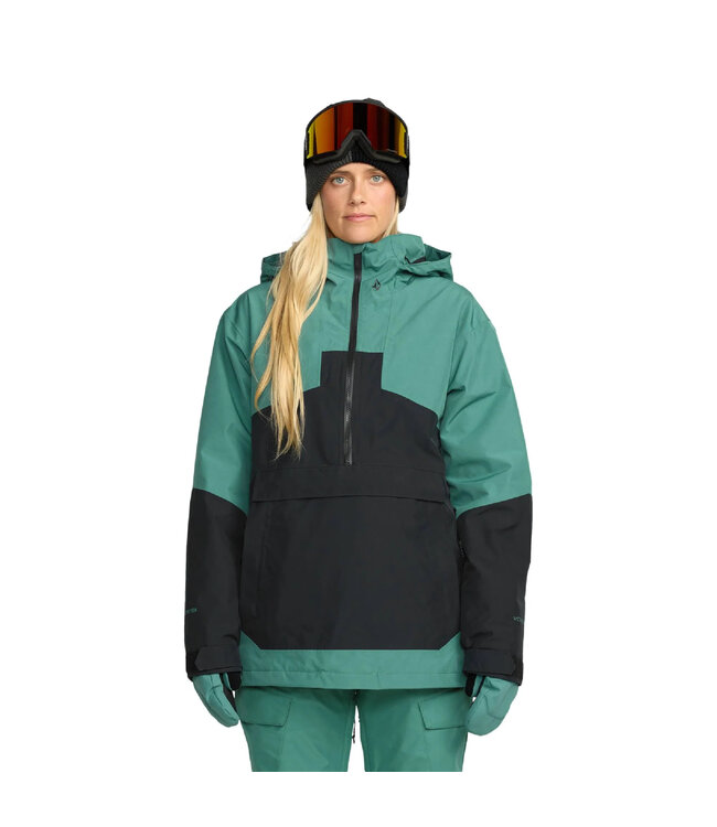 VOLCOM WOMENS FERN INSULATED GORE PULLOVER JACKET SPRUCE GREEN 2026