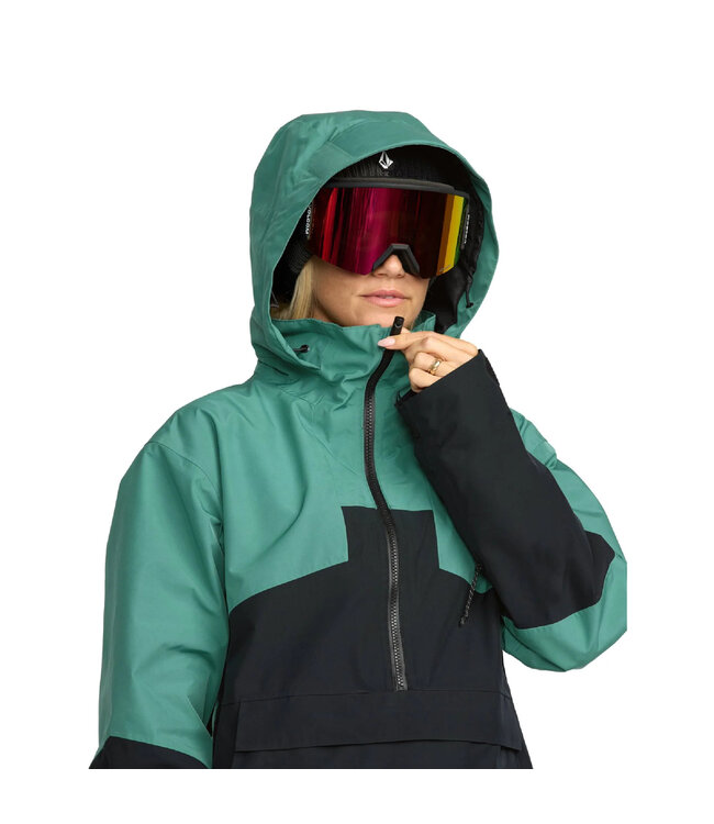 VOLCOM WOMENS FERN INSULATED GORE PULLOVER JACKET SPRUCE GREEN 2026