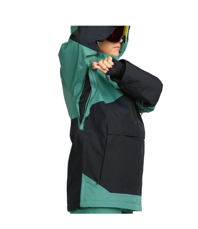 VOLCOM WOMENS FERN INSULATED GORE PULLOVER JACKET SPRUCE GREEN 2026