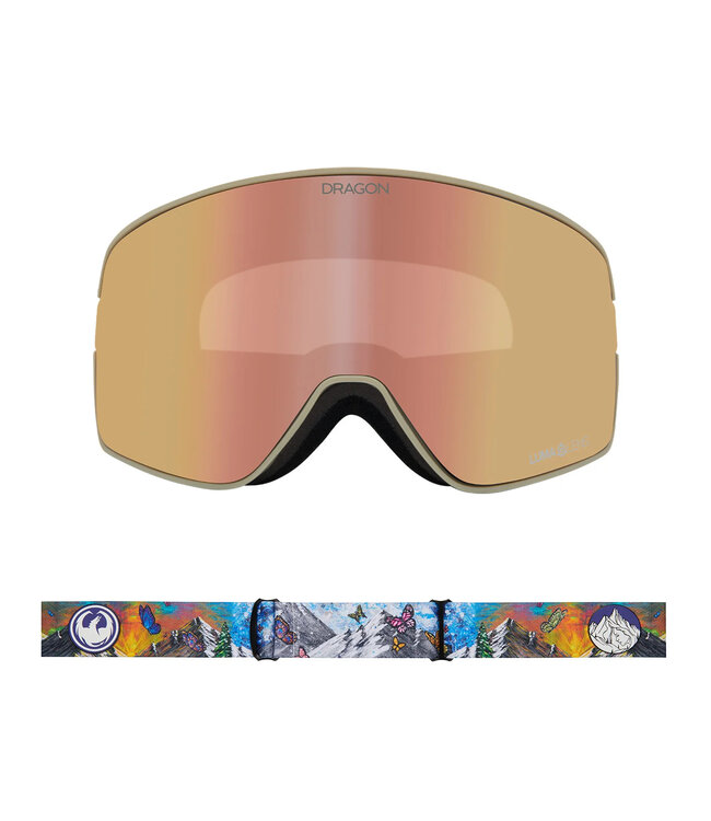 DRAGON NFX2 GOGGLE KIMMY FASANI 25 w/ LUMALENS ROSE GOLD ION +LUMALENS PINK ION 2026