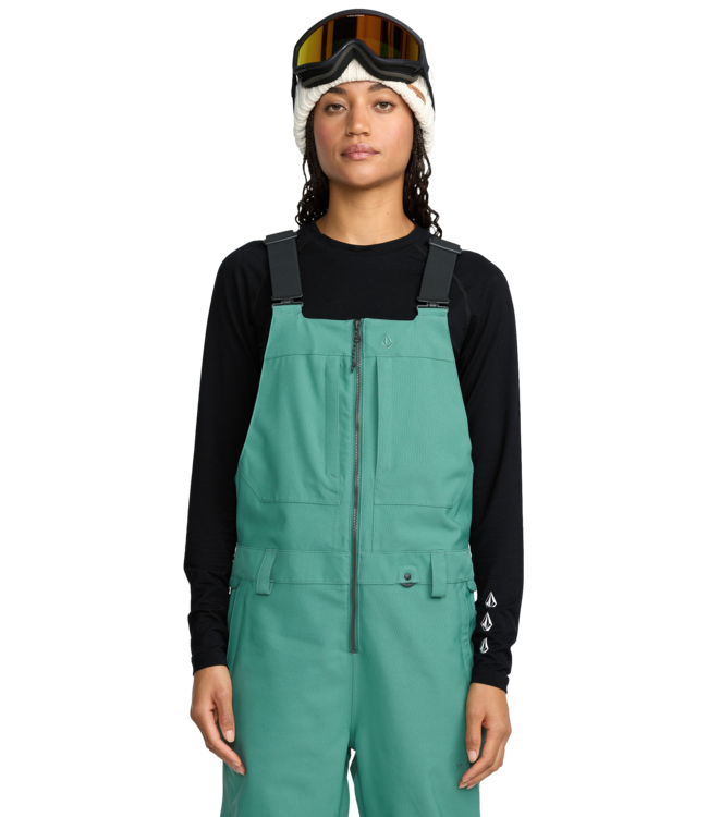 VOLCOM WOMENS SWIFT BIB OVERALL SPRUCE GREEN 2026