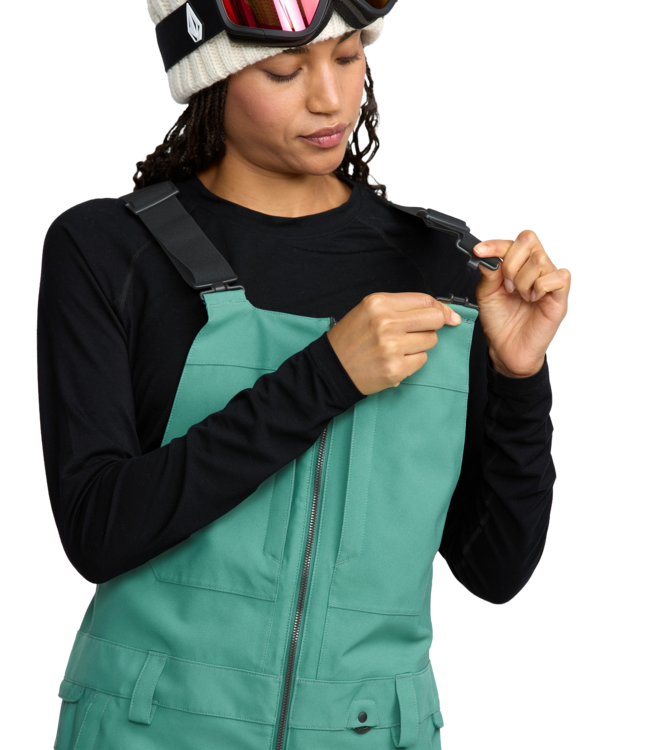 VOLCOM WOMENS SWIFT BIB OVERALL SPRUCE GREEN 2026