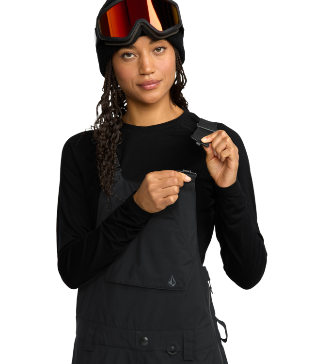 VOLCOM WOMENS ASH STRETCH GORE BIB OVERALL BLACK 2026