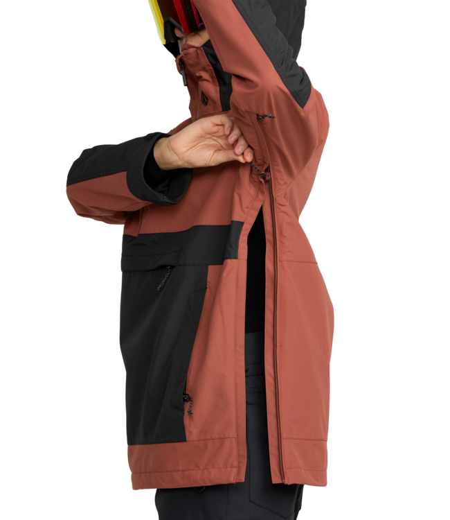 VOLCOM WOMENS HARLAN PULLOVER JACKET HENNA 2026