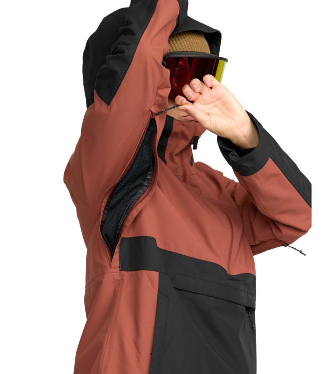 VOLCOM WOMENS HARLAN PULLOVER JACKET HENNA 2026