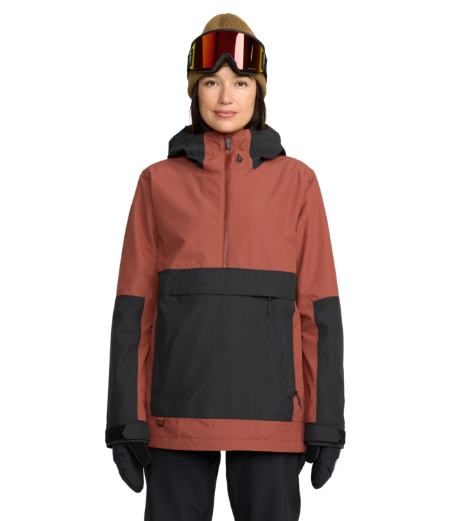 VOLCOM WOMENS HARLAN PULLOVER JACKET HENNA 2026