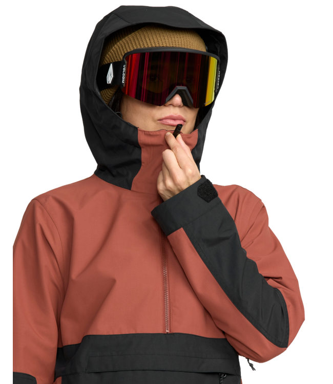 VOLCOM WOMENS HARLAN PULLOVER JACKET HENNA 2026