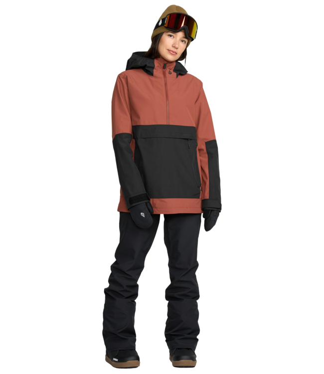 VOLCOM WOMENS HARLAN PULLOVER JACKET HENNA 2026