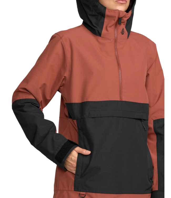 VOLCOM WOMENS HARLAN PULLOVER JACKET HENNA 2026