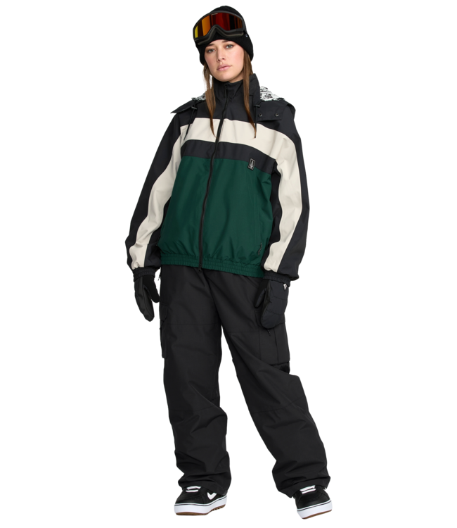 VOLCOM WOMENS DLM JACKET BLACK GREEN 2026