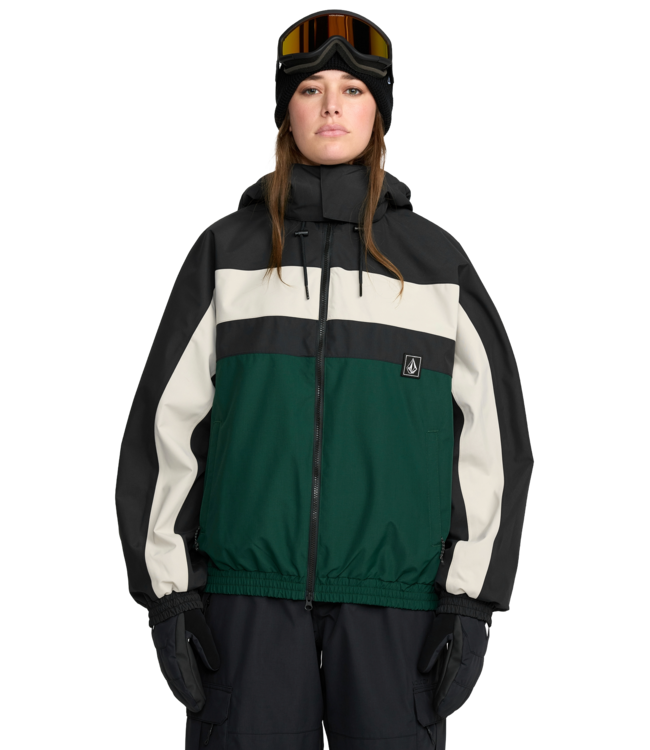 VOLCOM WOMENS DLM JACKET BLACK GREEN 2026