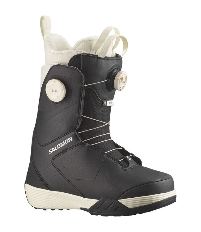 SALOMON WOMENS KIANA DUAL BOA BOOTS BLACK/BLACK/VANILLA ICE 2026