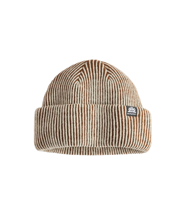 AUTUMN CORD DOUBLE ROLL BEANIE BROWN 2026