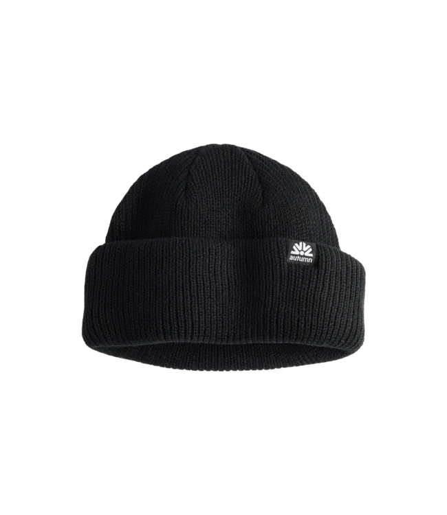 AUTUMN DOUBLE ROLL BEANIE BLACK 2026