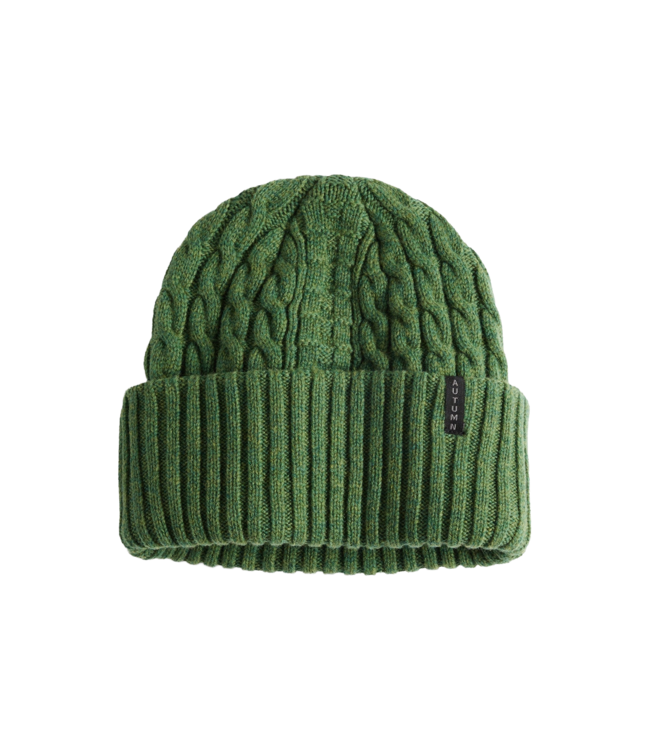 AUTUMN CABLE KNIT BEANIE GREEN 2026