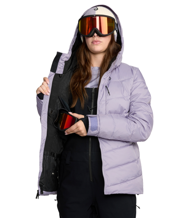 VOLCOM WOMENS ESTES PUFF JACKET LAVENDER AURA 2026
