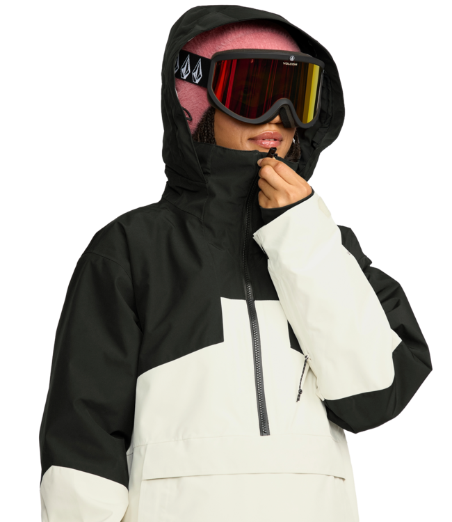 VOLCOM WOMENS FERN INSULATED GORE PULLOVER JACKET BLACK 2026