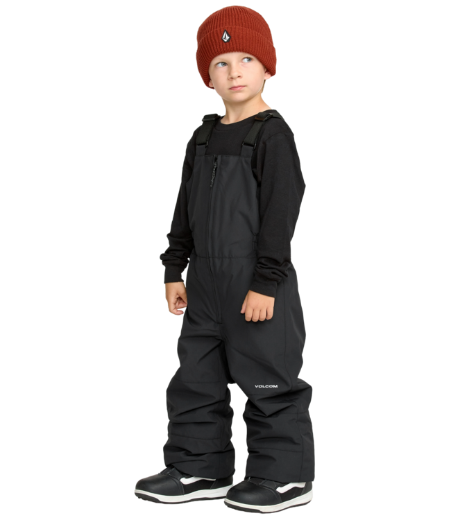 VOLCOM LITTLE KIDS FLURRY INSULATED BIB PANTS BLACK 2026