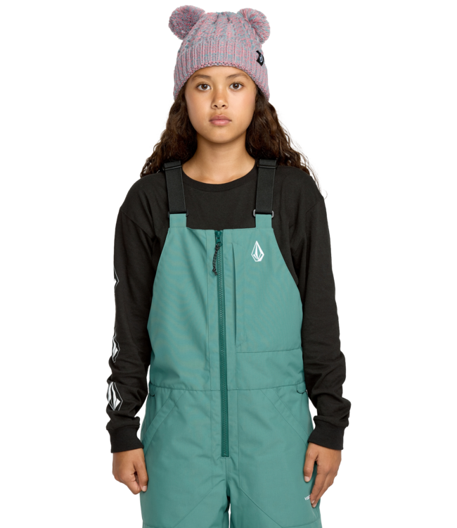 VOLCOM KIDS BARKLEY INSULATED BIB OVERALL PANTS SPRUCE GREEN 2026