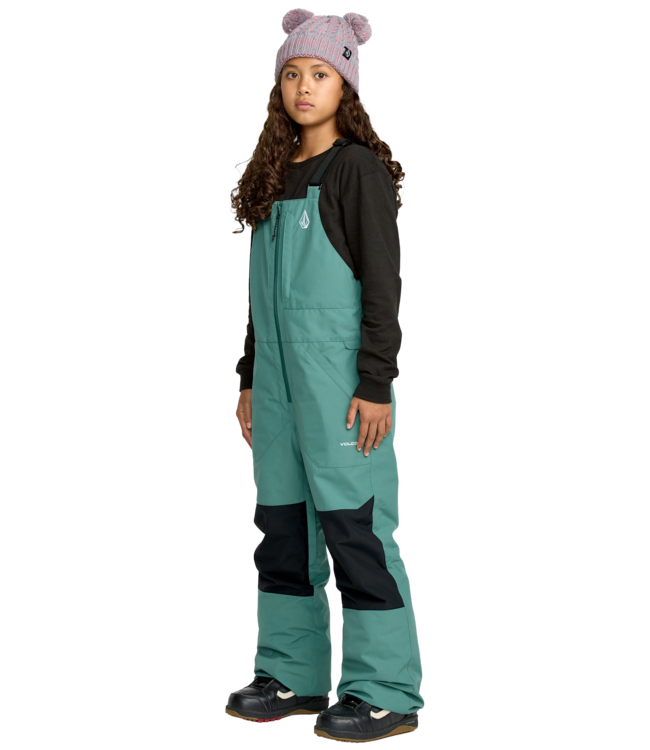 VOLCOM KIDS BARKLEY INSULATED BIB OVERALL PANTS SPRUCE GREEN 2026