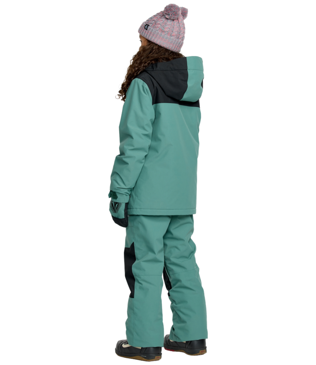 VOLCOM KIDS BARKLEY INSULATED BIB OVERALL PANTS SPRUCE GREEN 2026