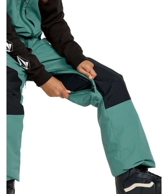 VOLCOM KIDS BARKLEY INSULATED BIB OVERALL PANTS SPRUCE GREEN 2026