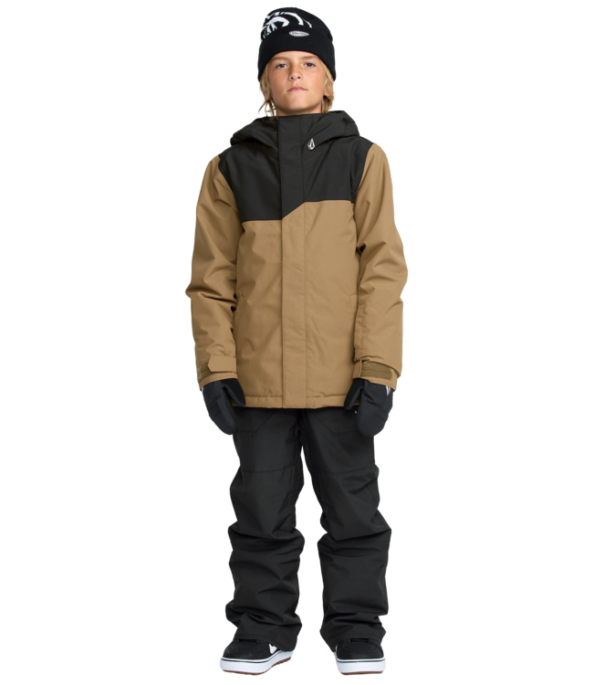 VOLCOM KIDS BARKLEY INSULATED BIB OVERALL PANTS BLACK 2026