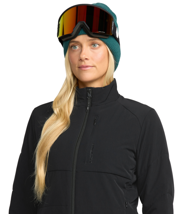 VOLCOM WOMENS EVERGREEN FULL ZIP JACKET BLACK 2026