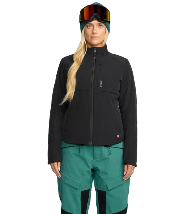 VOLCOM WOMENS EVERGREEN FULL ZIP JACKET BLACK 2026