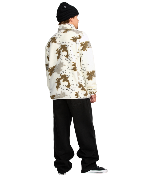 VOLCOM MENS NELSON SHERPA FULL ZIP HOODIE WHITE 2026`