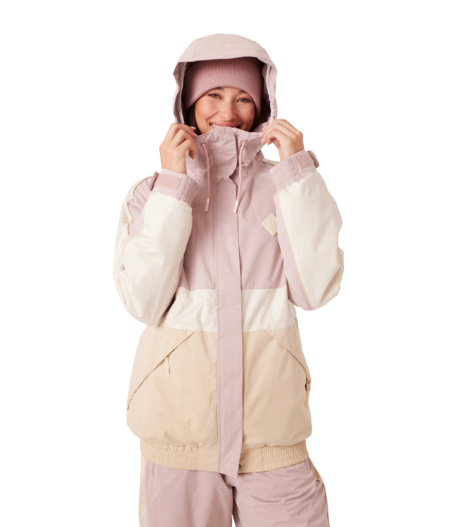 ROXY WOMENS HIGHRIDGE HOODY JACKET ROSE COMBO 2026