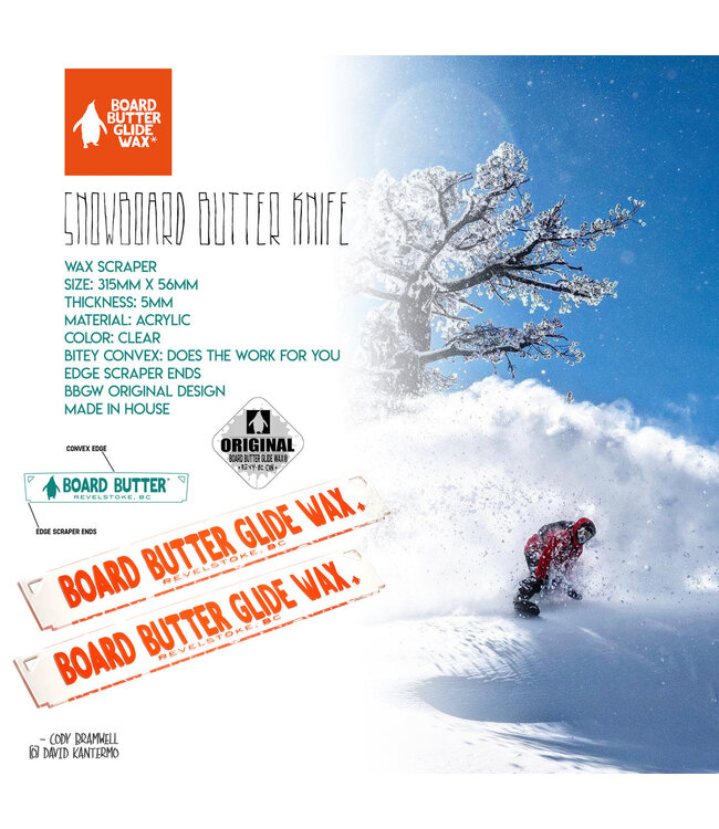 BOARD BUTTER SNOWBOARD WAX SCRAPER 5MM 2026