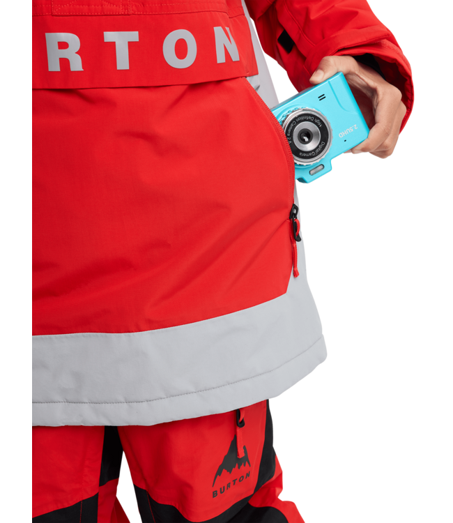BURTON KIDS FROSTNER 2L ANORAK JACKET FLAME SCARLET/SILVER SCONCE 2026