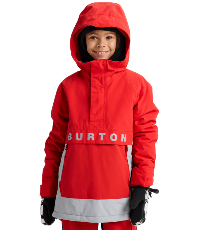 BURTON KIDS FROSTNER 2L ANORAK JACKET FLAME SCARLET/SILVER SCONCE 2026