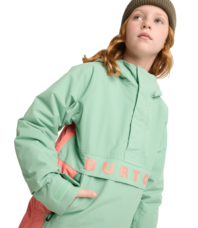 BURTON KIDS FROSTNER 2L ANORAK JACKET SOFT SAGE/PEACH ECHO 2026