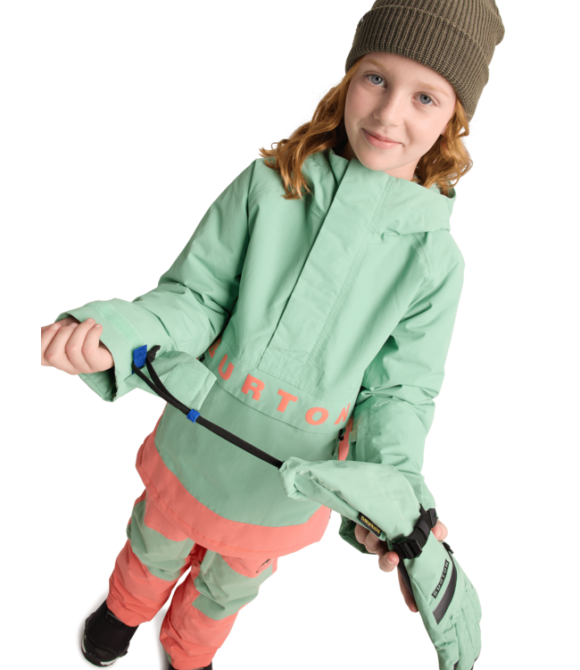 BURTON KIDS FROSTNER 2L ANORAK JACKET SOFT SAGE/PEACH ECHO 2026