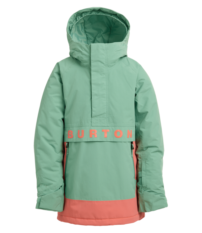 BURTON KIDS FROSTNER 2L ANORAK JACKET SOFT SAGE/PEACH ECHO 2026