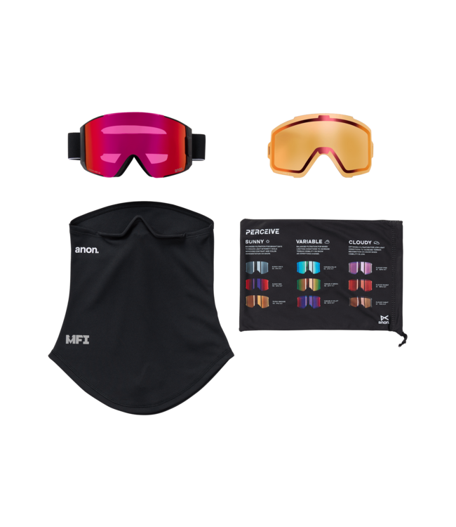 ANON SYNC GOGGLE BLACK w/  SUNNY RED + CLOUDY BURST + MFI 2026