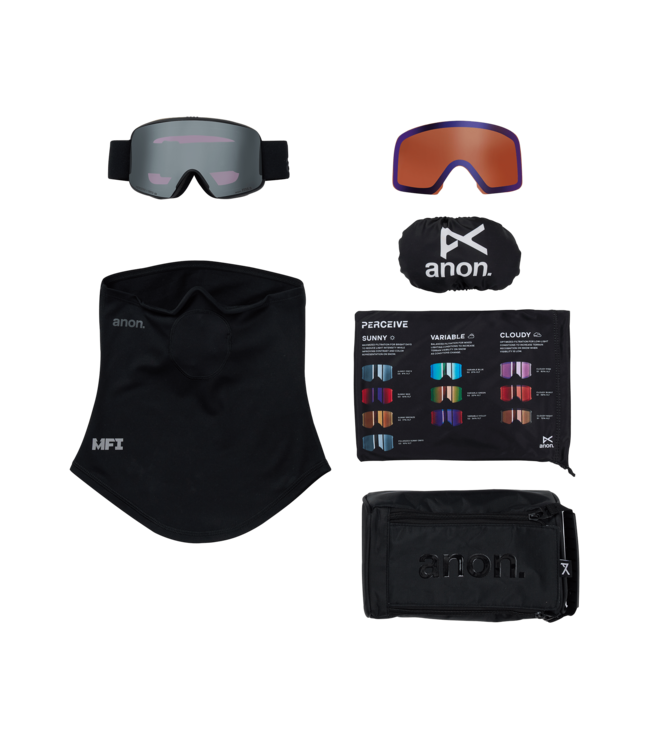 ANON M6 GOGGLE SMOKE w/  SUN ONYX + VRBL VLT + MFI