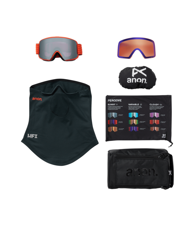 ANON M6 GOGGLE FIESTA RED w/ SUNNY ONYX + VARIABLE VIOLET + MFI 2026