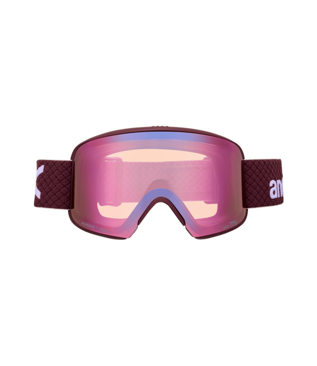 ANON M6 GOGGLE DEEP CHERRY w/ CLOUDY PINK + VARIABLE BLUE + MFI 2026
