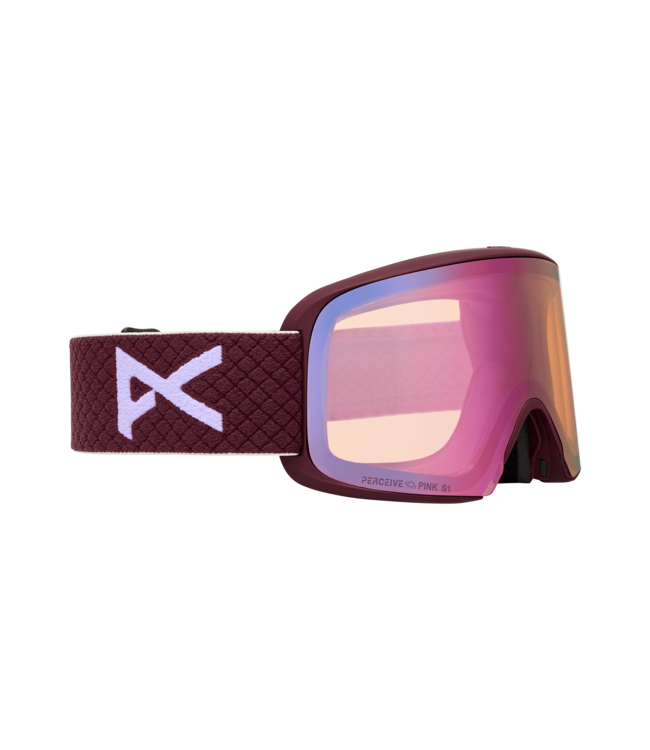 ANON M6 GOGGLE DEEP CHERRY w/ CLOUDY PINK + VARIABLE BLUE + MFI 2026