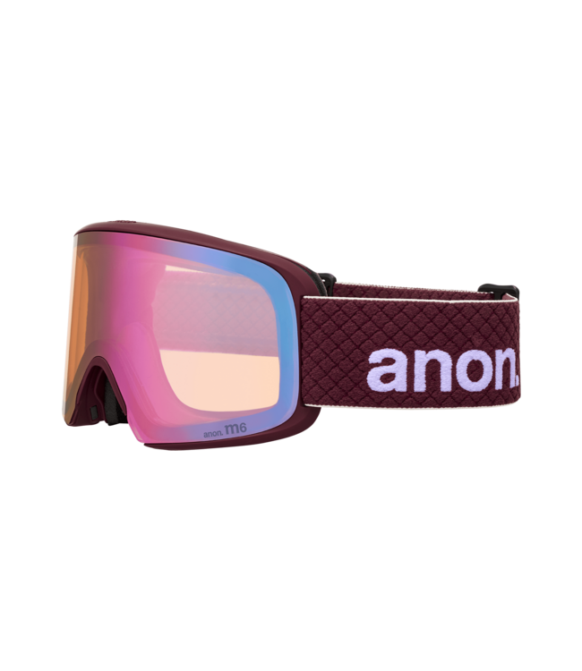 ANON M6 GOGGLE DEEP CHERRY w/ CLOUDY PINK + VARIABLE BLUE + MFI 2026