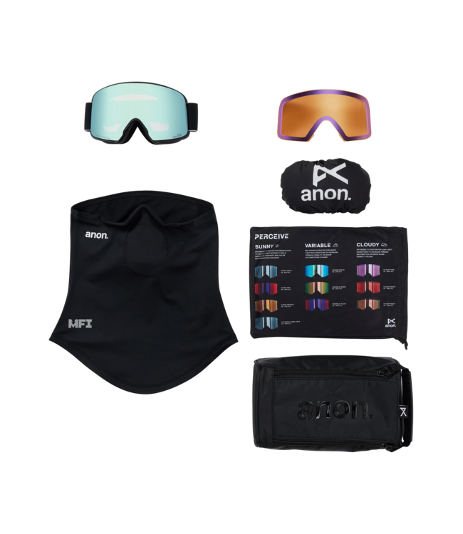 ANON M6 GOGGLE BLACK w/ VARIABLE BLUE + CLOUDY PINK + MFI 2026