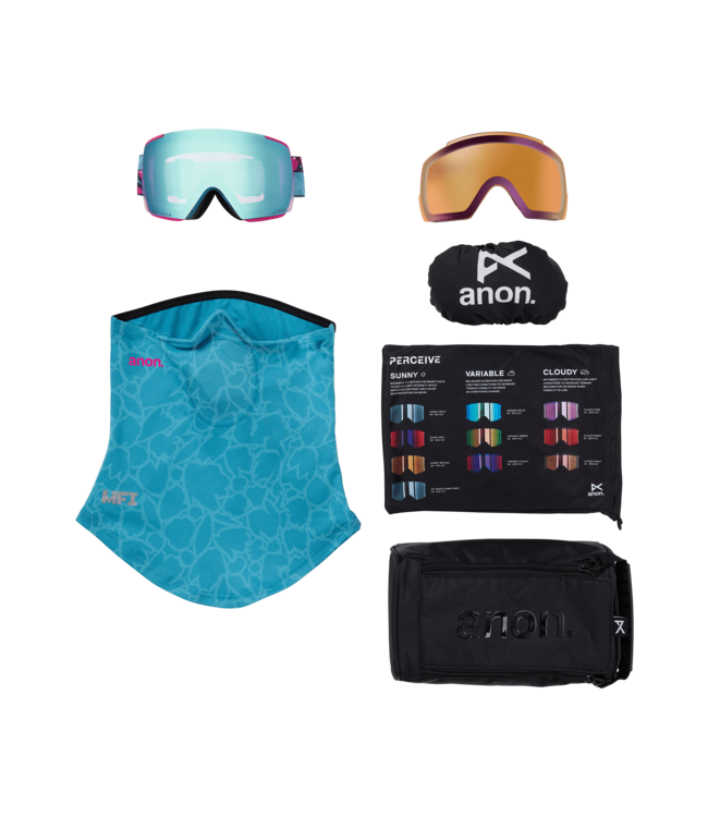 ANON M5S GOGGLE PINK TIDES w/ VARIABLE BLUE + CLOUDY PINK + MFI 2026