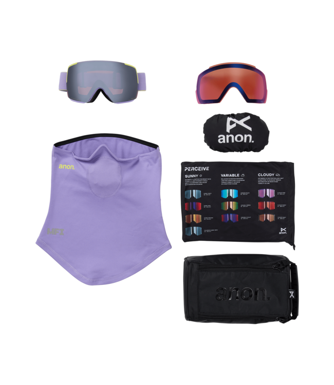 ANON M5S GOGGLE HYPER LILAC w/ SUNNY ONYX + VARIABLE VIOLET + MFI 2026