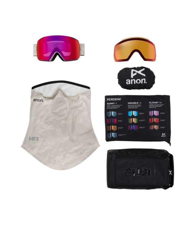 ANON M5 GOGGLE SEDIMENT w/ SUNNY RED + CLOUDY BURST + MFI 2026